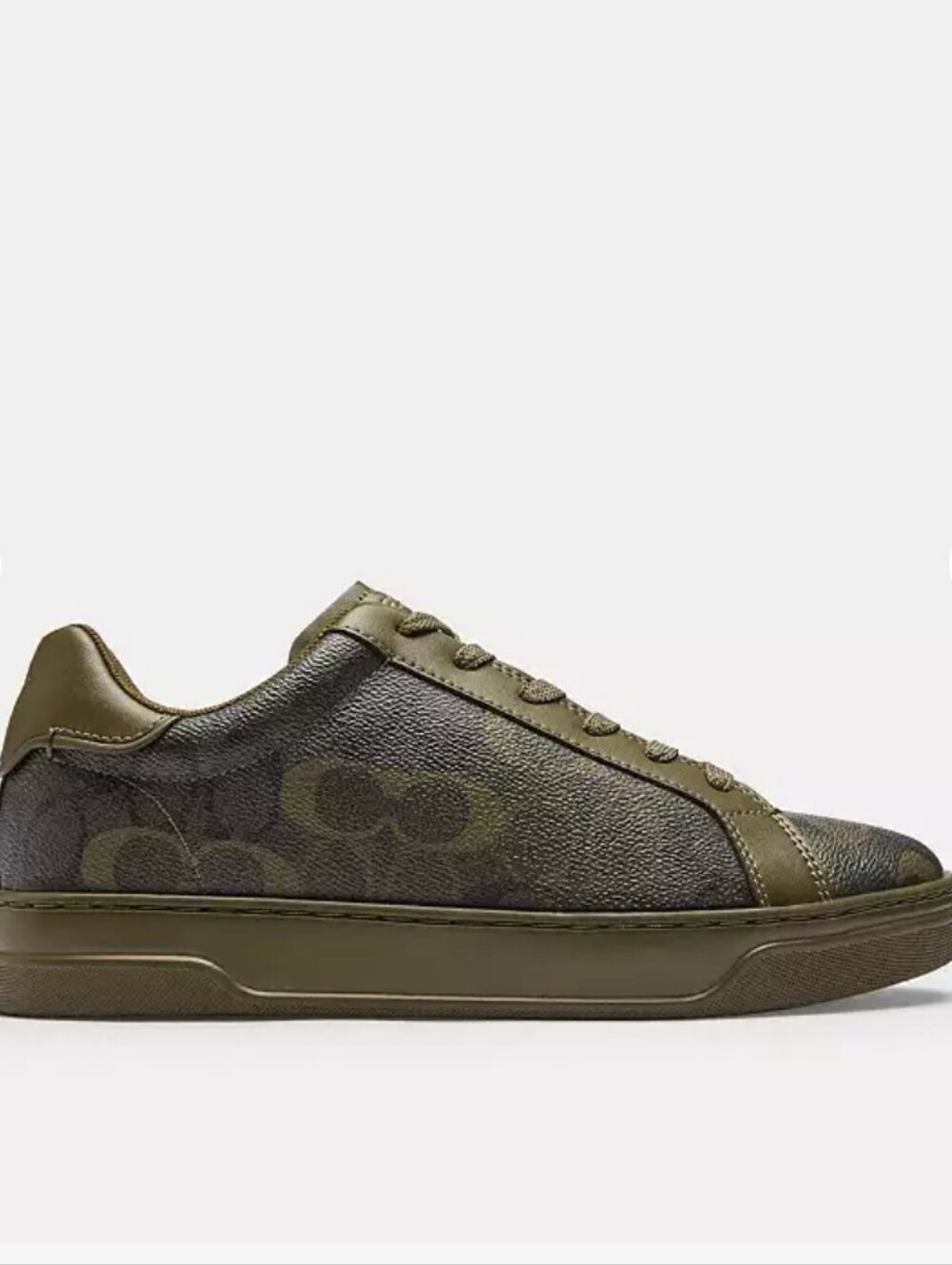 Coach Low-Top Sneaker in Olive Signature Camo
